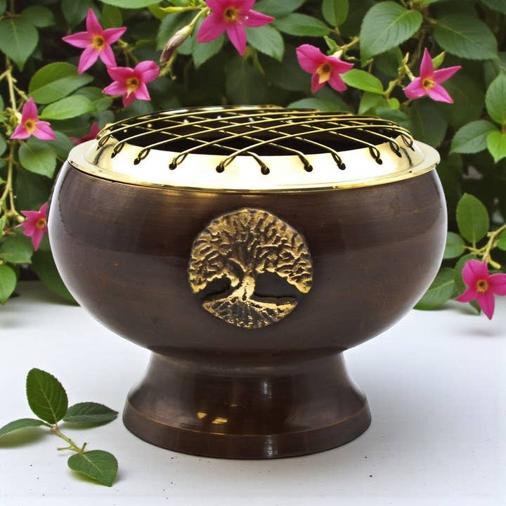 Incense Burner Bowl - Tree of Life for wholesale by Earths Elements Wholesale