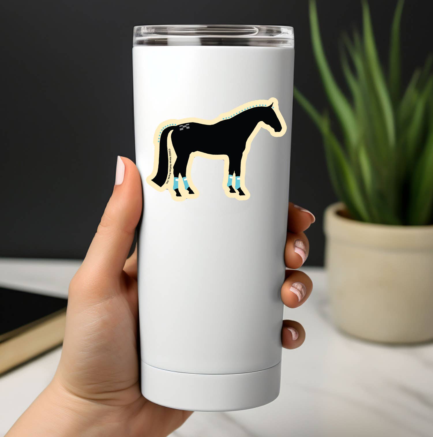 Horse Hollow Press - Wholesale Sticker - 3" Tumbler Horse Sticker / Show Horse Wraps / WATERPROOF9