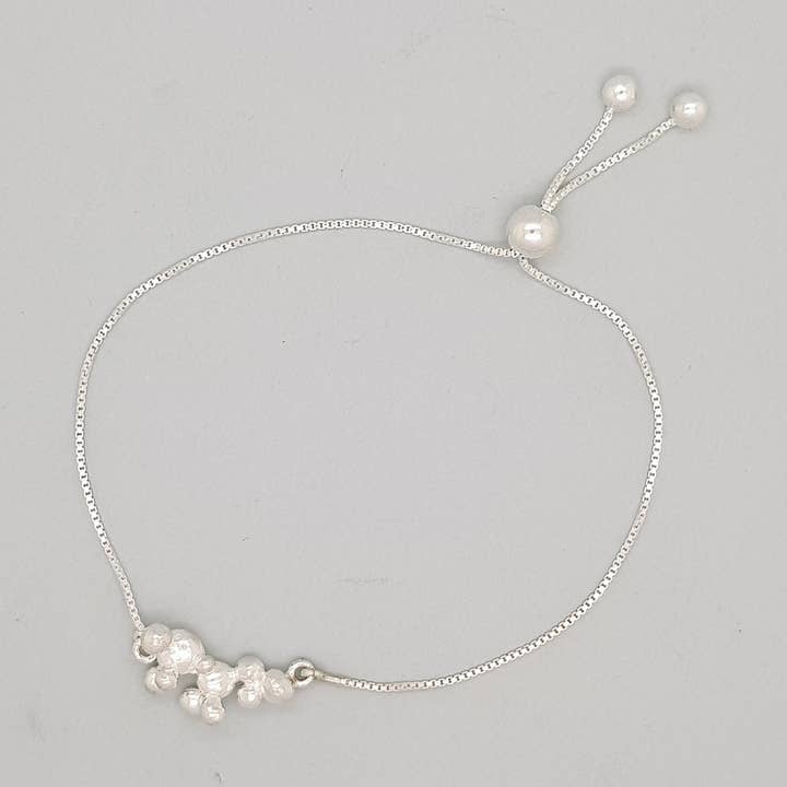 STERLING SILVER BRACELET WITH ADJUSTABLE CHAIN for wholesale by ALEGRIA B.