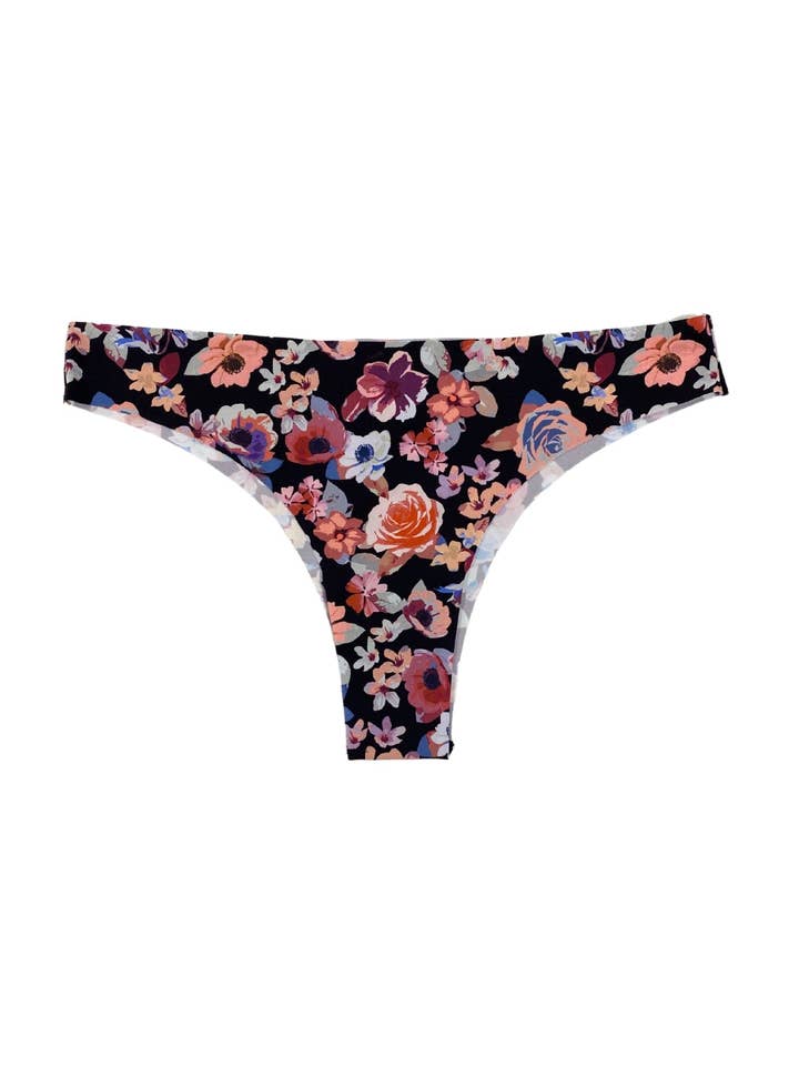 Freecut Floral Print Rose Garden Tanga for wholesale by Esquisse Lingerie
