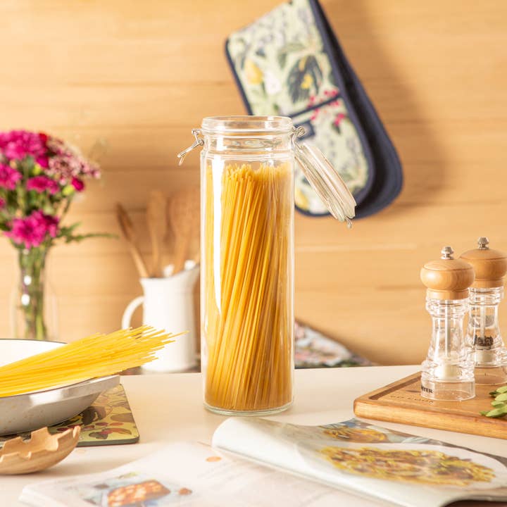 Rinkit Ltd – wholesale Burkar – Argon Porslin Glas Spagetti burk - 2 liter - vit sigill