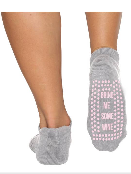 BarreSocks x Little Pigs - Wholesale Socks - Women's - If You Can Read This Bring Me Some Wine Adult BarreSocks