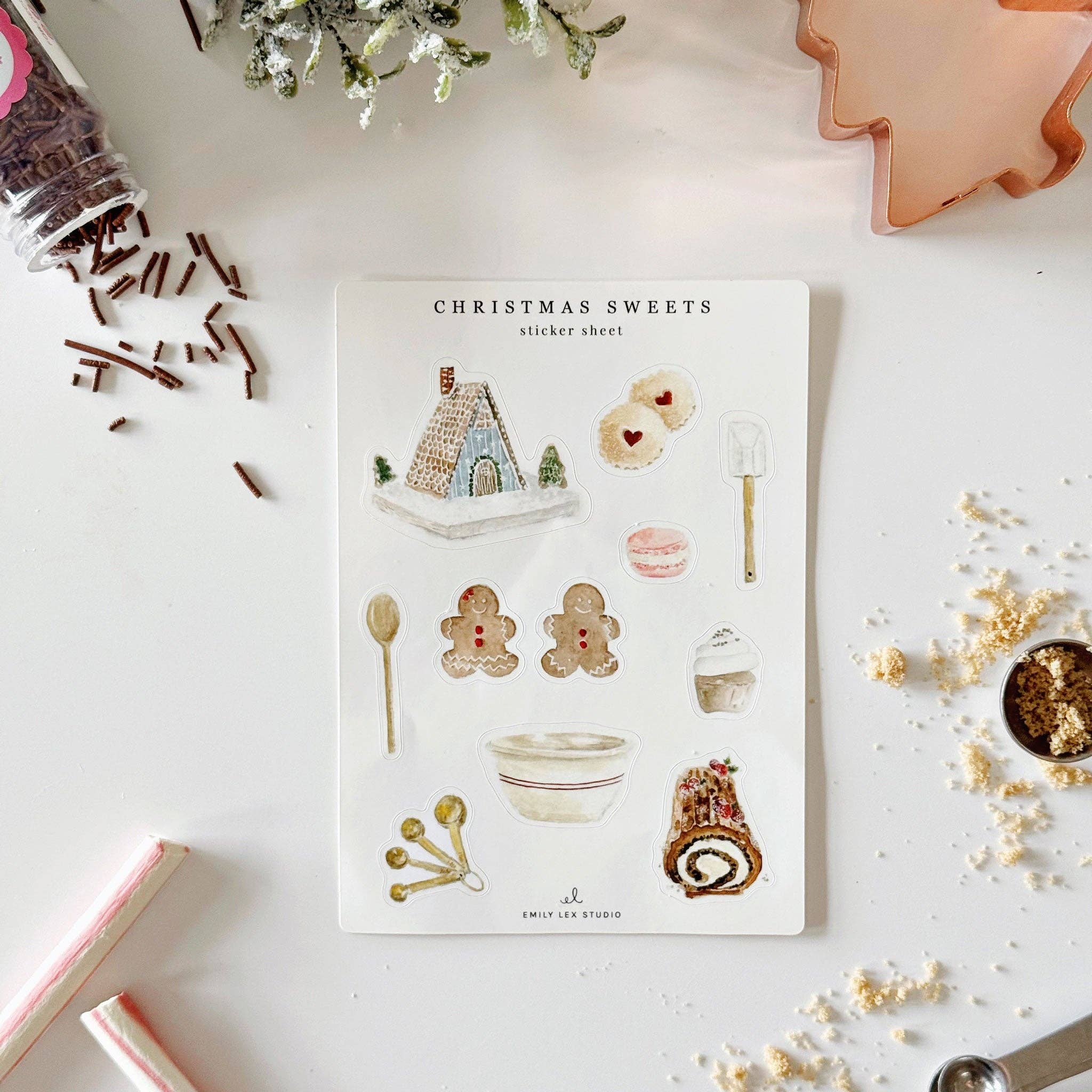 emily lex studio - Wholesale Sticker - christmas sweets sticker sheets2