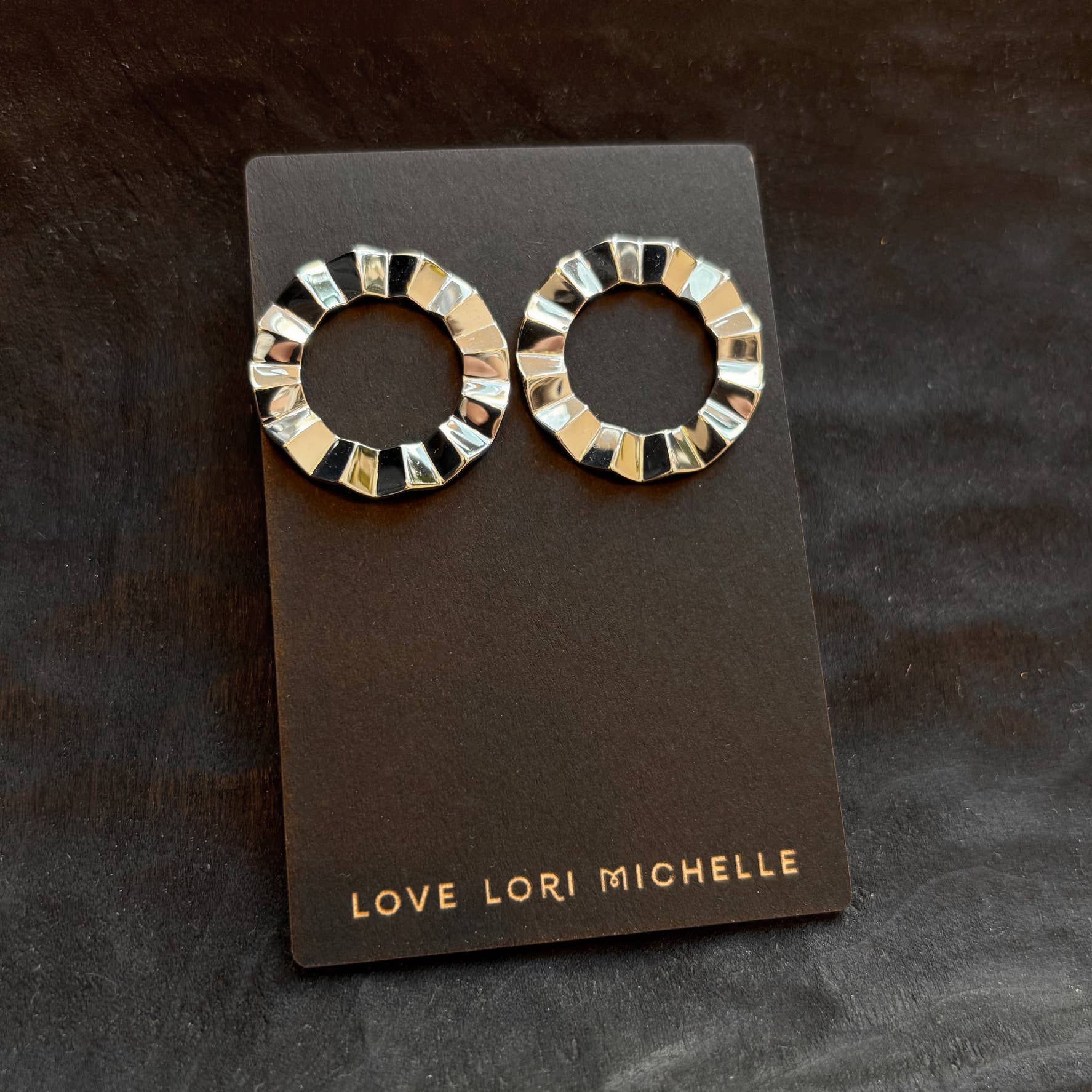 Love Lori Michelle Jewelry - Wholesale Hoop Earrings - Facet Modern Circle Earrings1