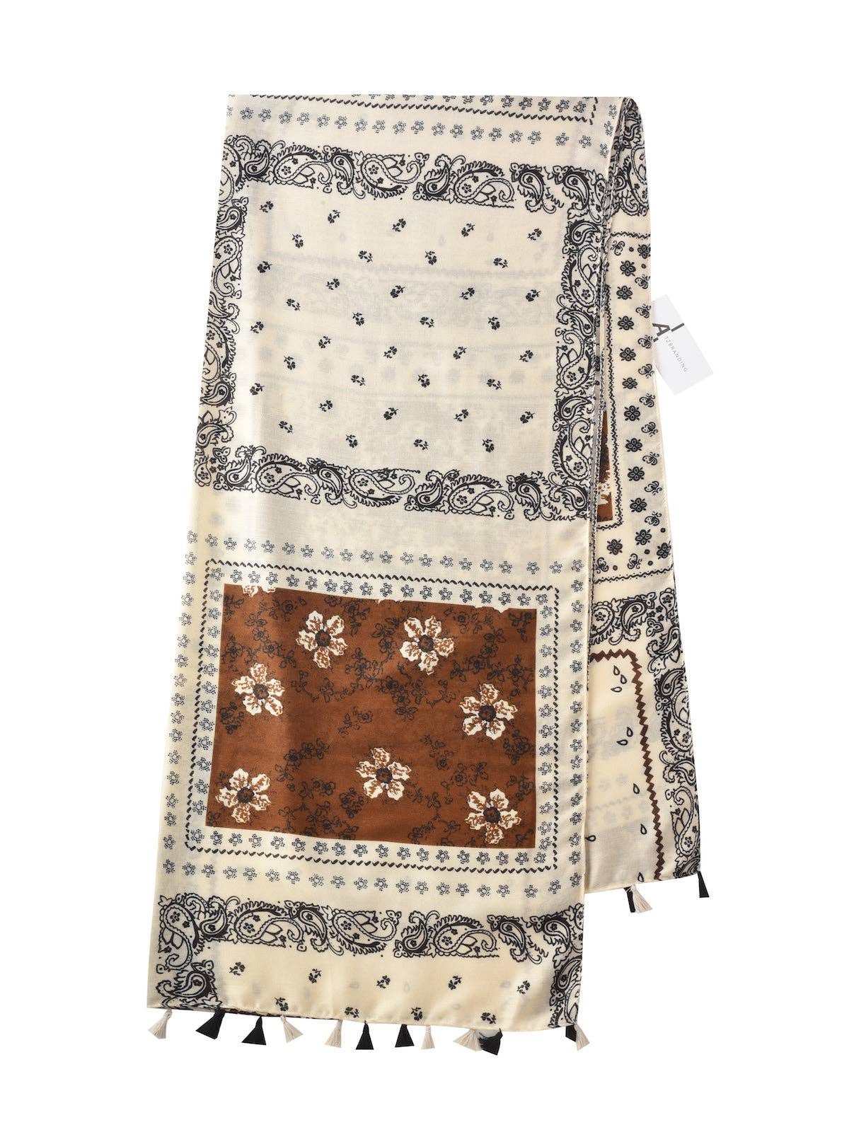 Funkyrel® Atzbranding Limited - Wholesale Scarf - Women's - Scarvii - Paisley Pattern Fringed Scarf7