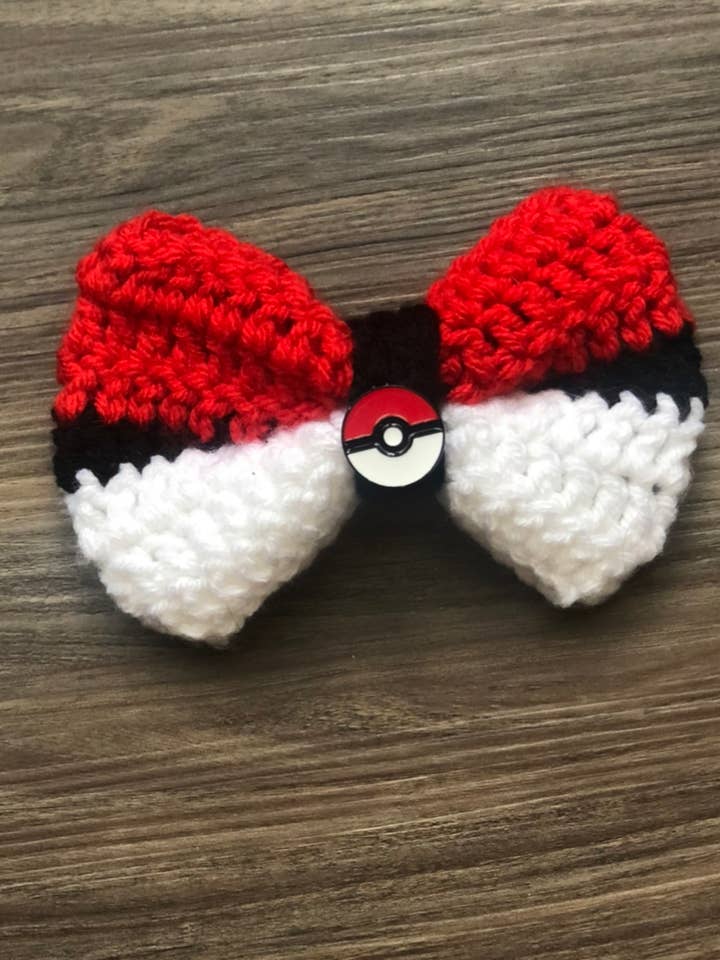 Pokemon Hair Bow for wholesale by Belle of the Ball Crochet