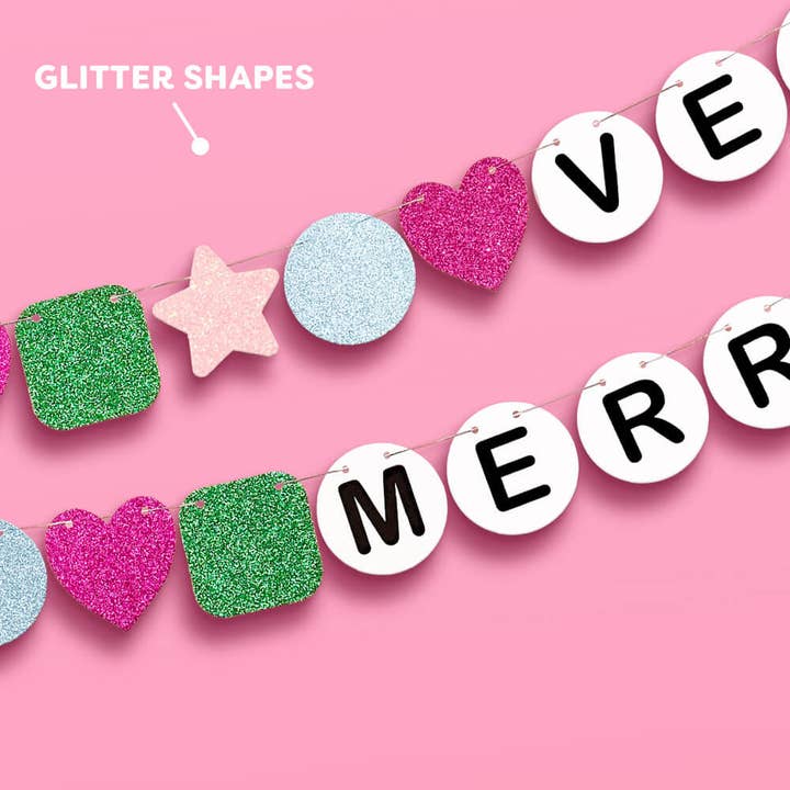 xo, Fetti - Wholesale Party Sign/Banner - Very Merry Era Banner - friendship bracelet banner christmas