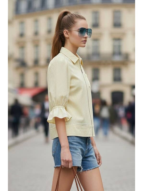 VAVA by Joy Han - Wholesale Jacket - Women's - 3/4 Sleeve Zip Up Jacket2