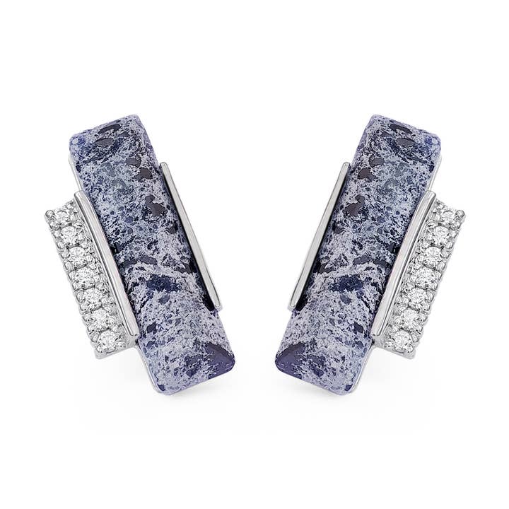 KUKKA Design - Wholesale Cuff/Wrap Earrings - Mostera Blue Earrings0