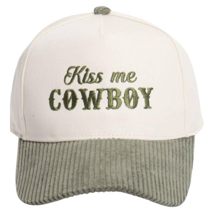 Western Kiss Me Cowboy Corduroy Brim Baseball Cap 1 and other Purchase Wholesale kiss me cowboy. Free Returns & Net 60 Terms on Faire trending on Faire.