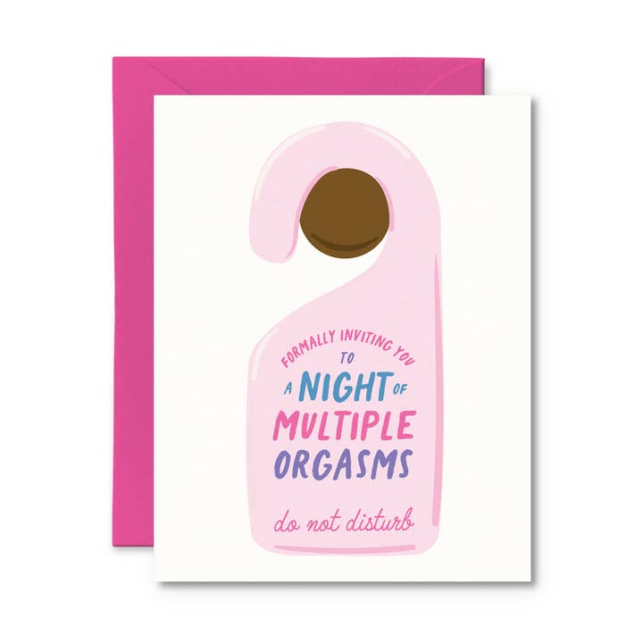 A Night of Multiple Orgasms Card - Funny Valentines Card for wholesale by Pretty by Her