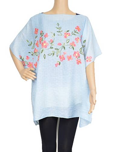 Suzie Q USA - Wholesale Poncho - Women's - Flower Trendy Poncho - Endless Collection