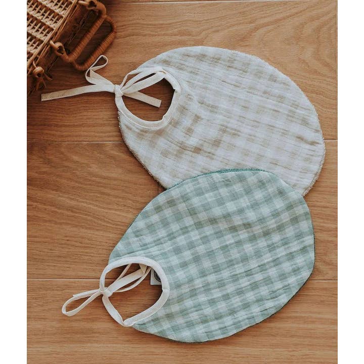 Manufacture des bébés français - Wholesale Bib - Baby - Gingham pebble bib4