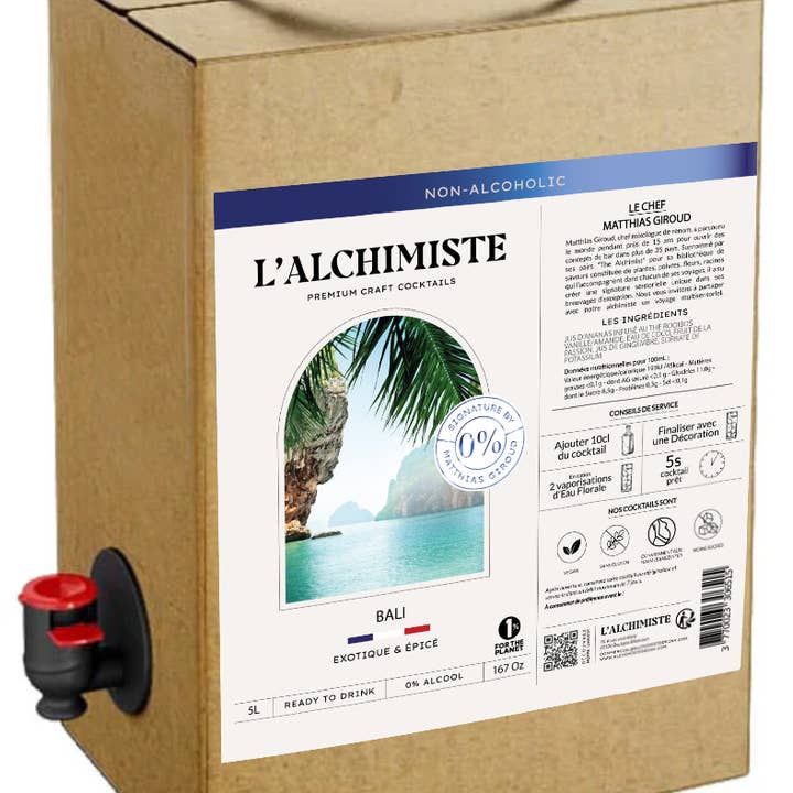 L'Alchimiste – wholesale Alkoholfri aperitif – Bali alkoholfria hantverkscocktail 5 L