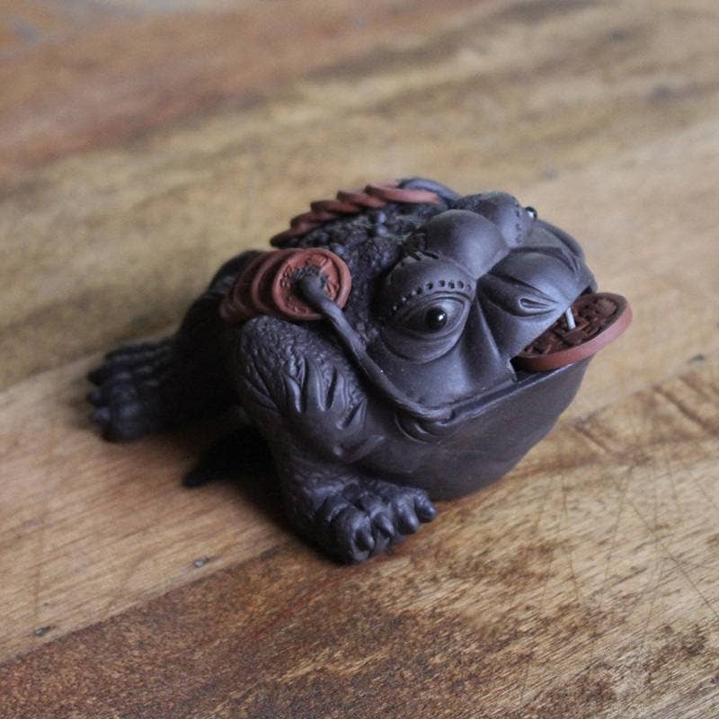 Tea soul - Wholesale Decorative Figurine - Ceramic tea frog figurine with coin1