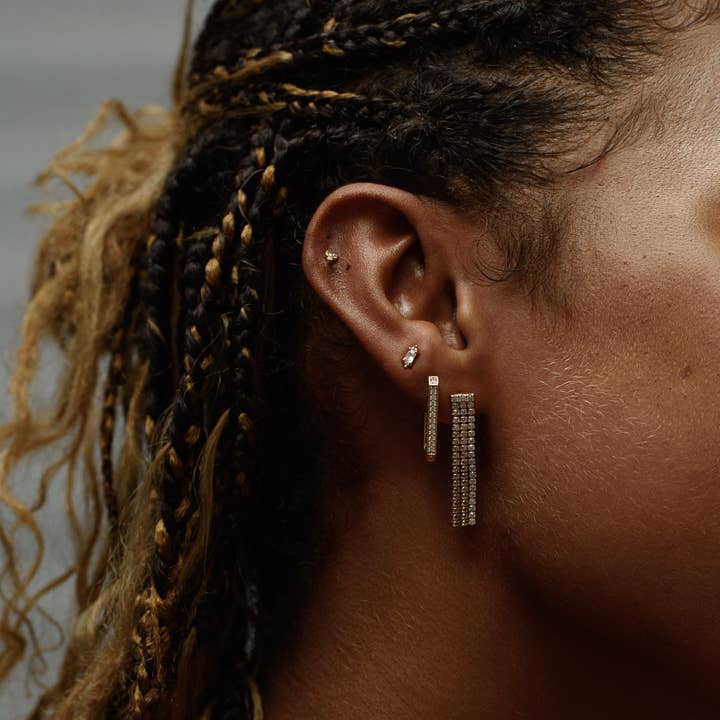 Huguette Paris - Wholesale Single Earring - Single chip - MINI KALE1