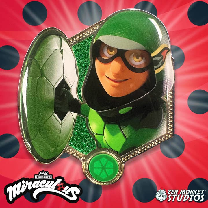 Zen Monkey Studios - Wholesale Lapel Pin/Button - Golden Series 2: Carapace - Miraculous Ladybug Pin