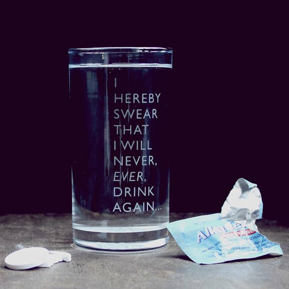 Never again blank greetings card for wholesale by Inky Blue Ltd t/a Holy Mackerel