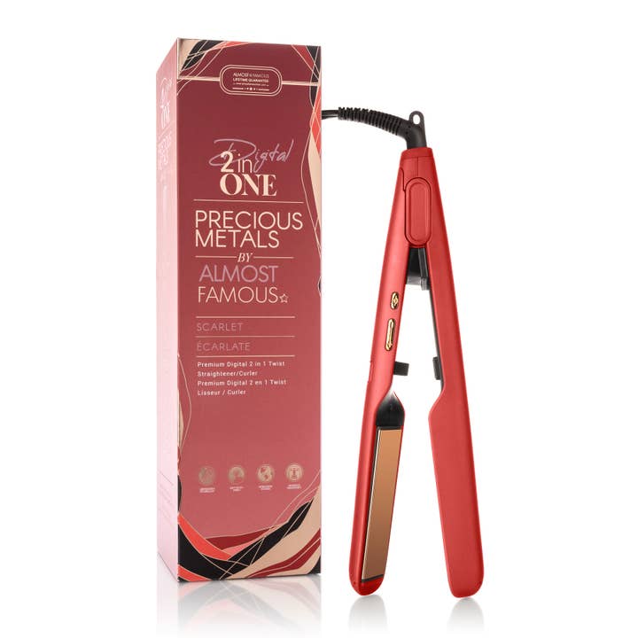 Almost Famous – wholesale Plattång – Digital 2inOne Twist platt järn - Rose Gold Titan plattor