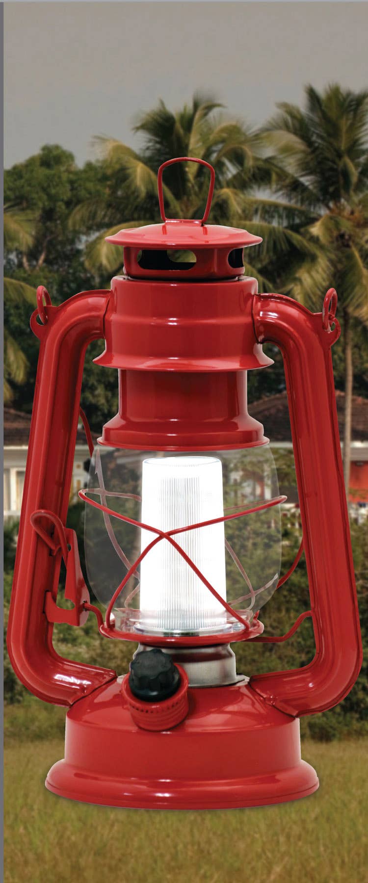 Style Asia - Wholesale Lantern - Northpoint Vintage Style Holly Berry Hurricane LED Lantern2