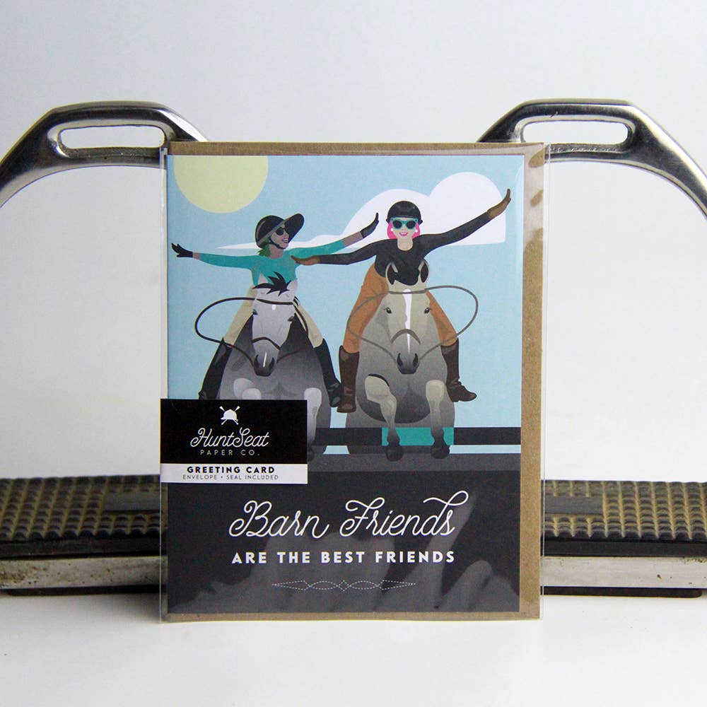 Hunt Seat Paper Co. – Cartão de saudação diária por atacado – Cartão Amigos do Cavalo Equestre para presentes do celeiro1