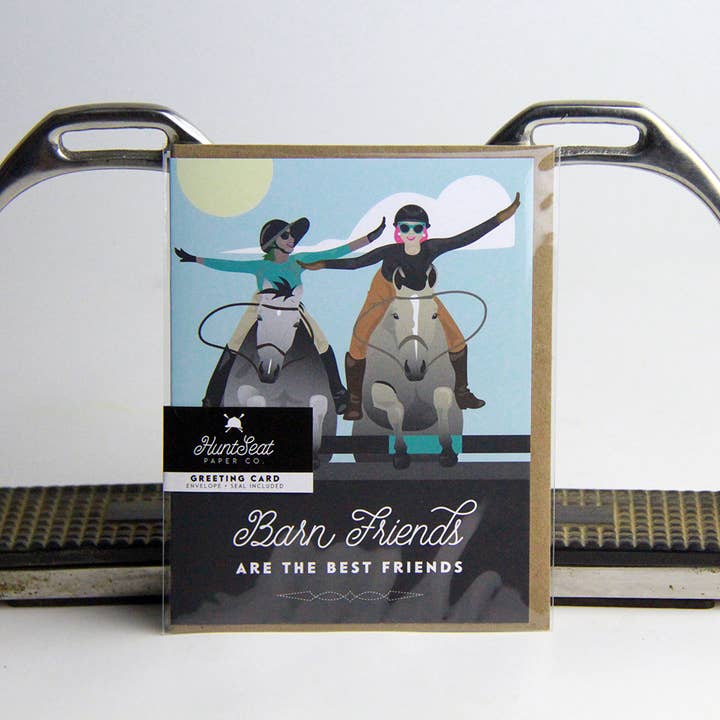 Hunt Seat Paper Co. – Cartão de saudação diária por atacado – Cartão Amigos do Cavalo Equestre para presentes do celeiro1