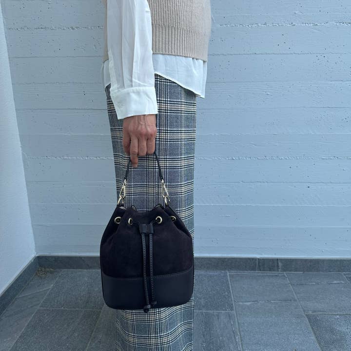 Zhade – Bolsa de ombro – Mulher por atacado – BALDE CLÁSSICO - CAMURÇA8