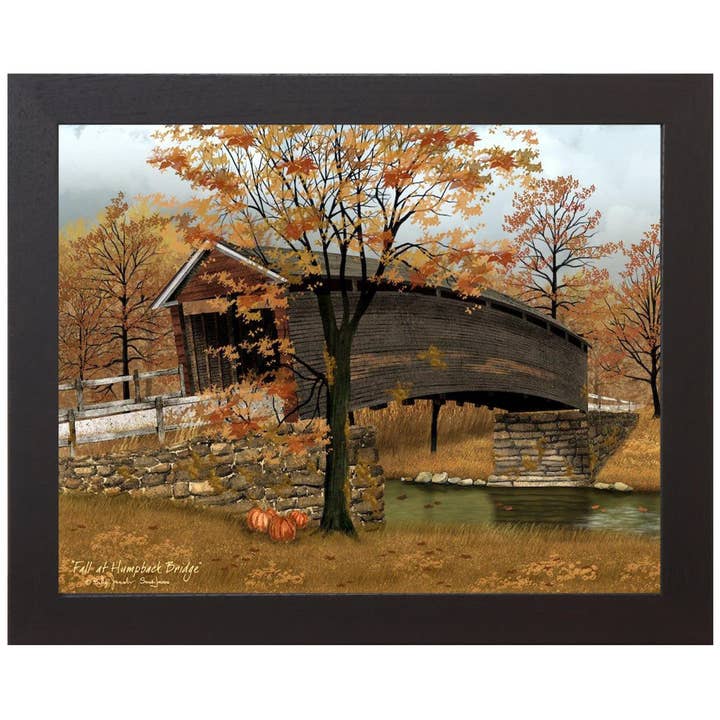 Fall At Humpback Bridge by Artist Biilly Jacobs Framed Art for wholesale by Summer Snow Art