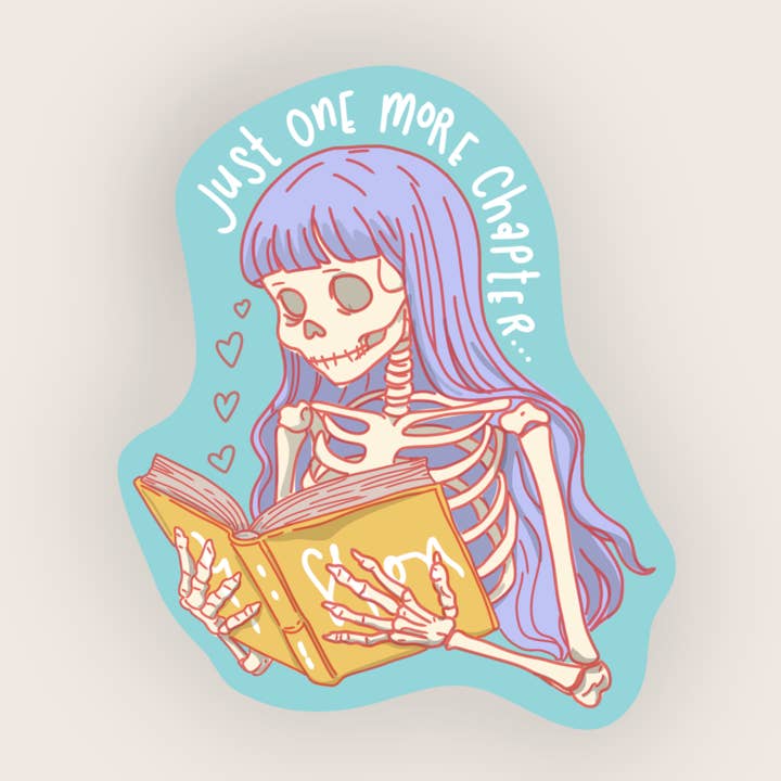 Bogelsker-klistermærke, boglig uhyggelig kunstklistermærke for engroshandel hos Cocollama Design