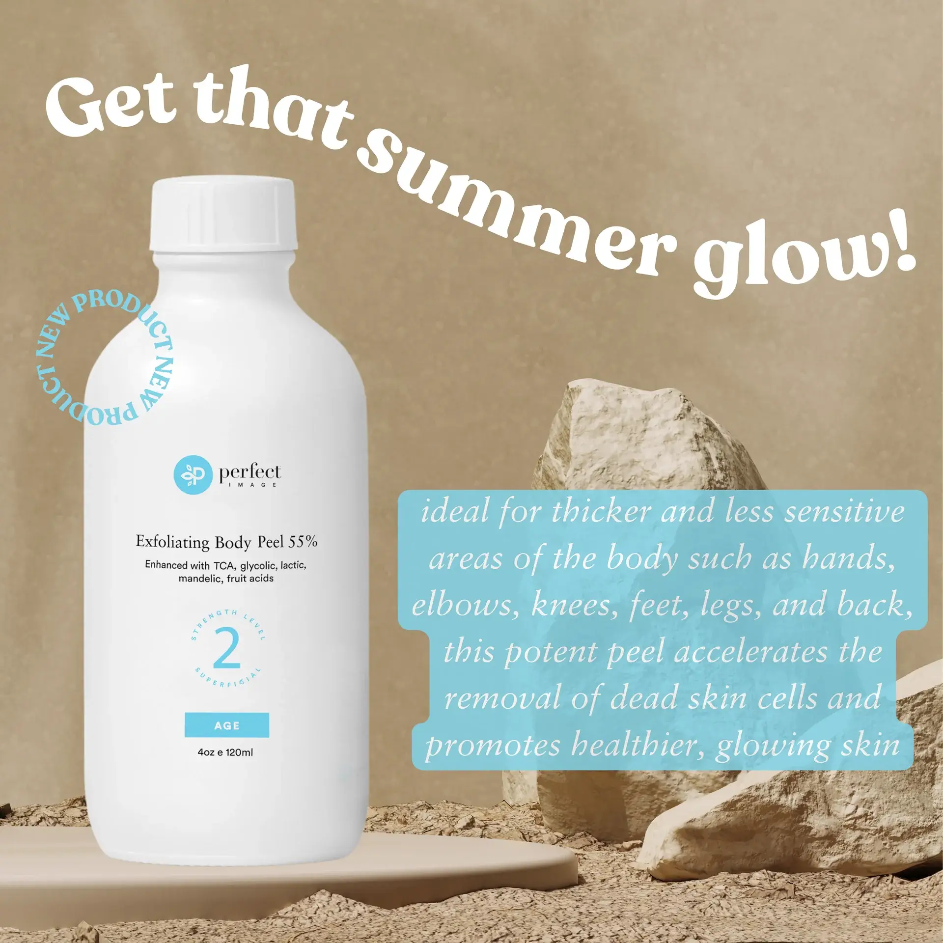 Perfect Image – Engroshandel Ansigtsmaske – Eksfolierende kropspeeling 55 % - kombination af 6 syrer - lav pH 1,6-1,82