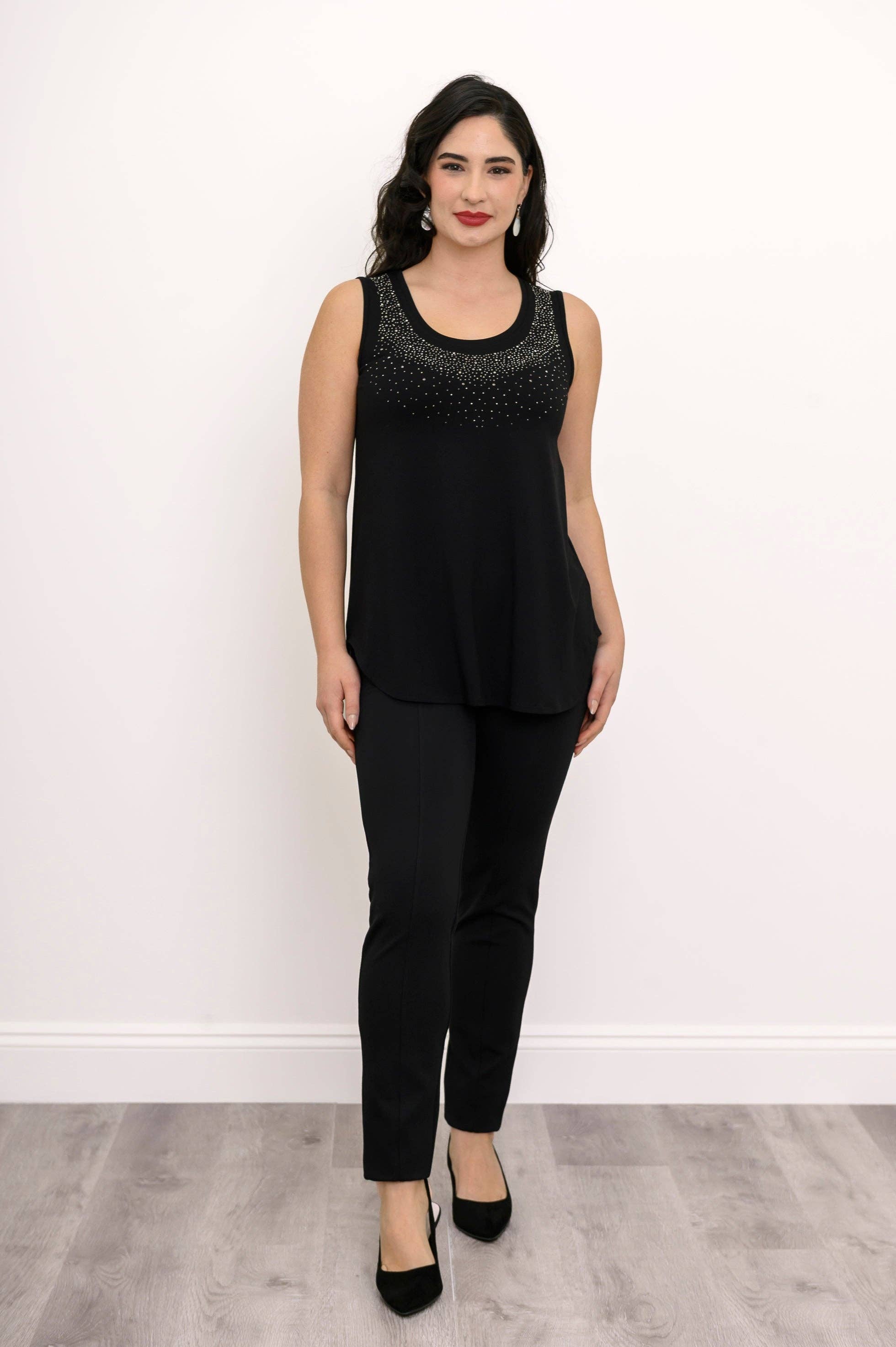 Blue Sky Clothing Co LLC – wholesale Tunic – Women’s – Jazz Tank, Black Diamond, Bamboo0