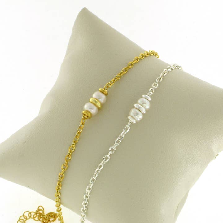 Yneda Jewels - Wholesale Beaded Bracelet - Pearls bracelet, silver 925 bracelet, wedding bracelet.4