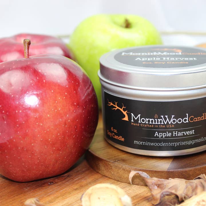 Apple Harvest - Soy Tin Collection for wholesale by MorninWood Candles