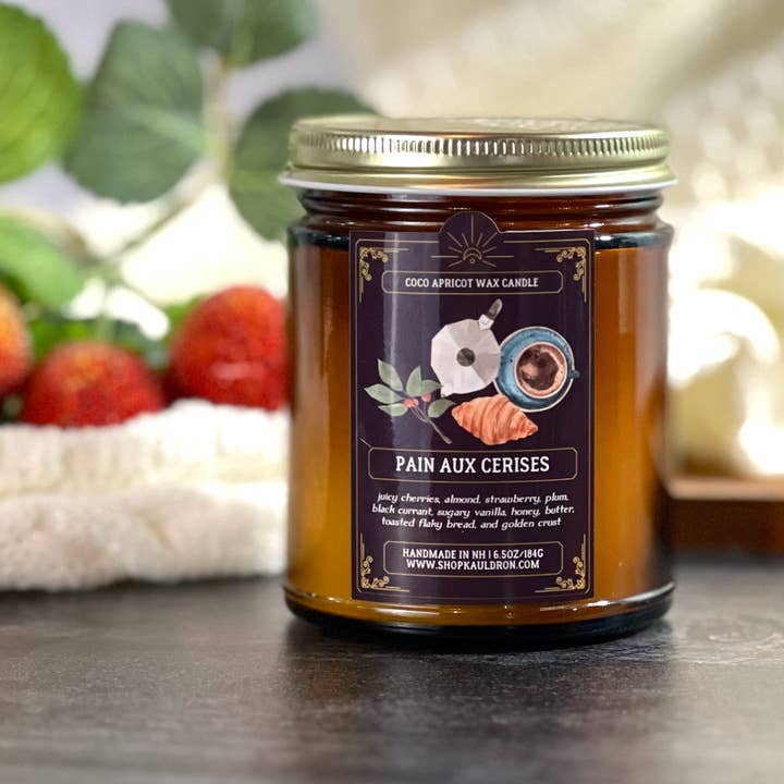 Upper Crust: Pain aux Cerises Wooden Wick Candle for wholesale by Shop Kauldron