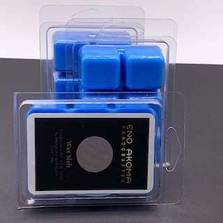 Seawater 6 cubes scented soy blend wax melt pack for wholesale by Eno Akoma Handcrafted