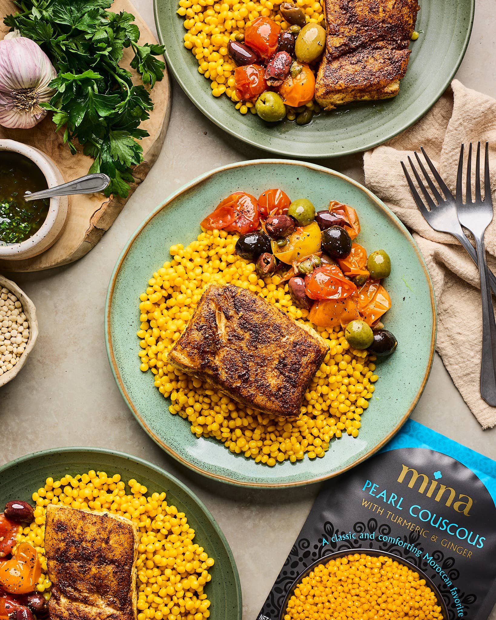 Mina - Wholesale Pasta - 7 oz Pearl Couscous with Turmeric & Ginger4