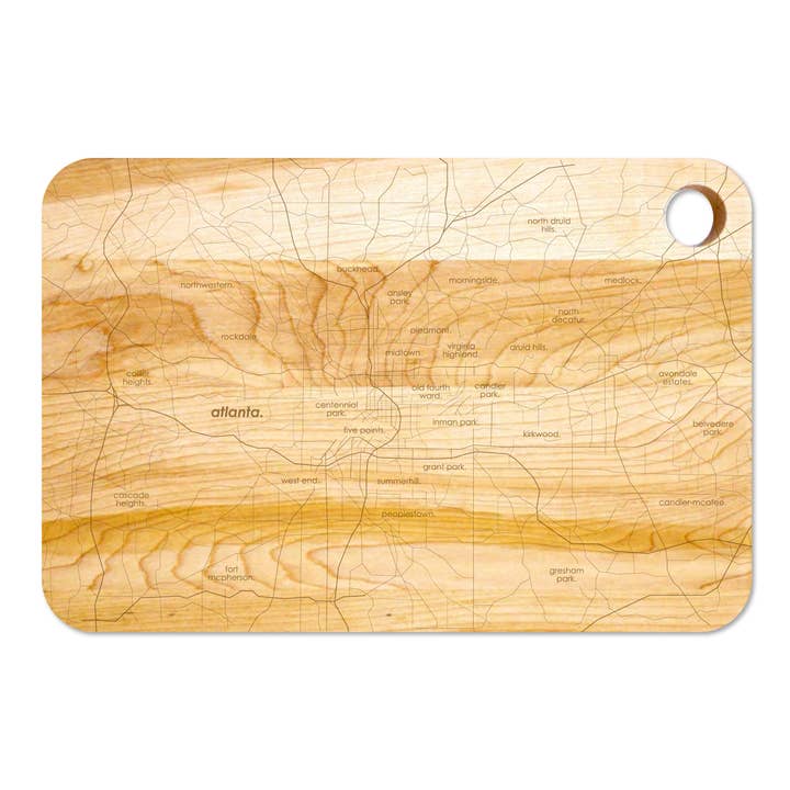 CUSTOM ETCHED - U.S. City / Town Map - Radius Boards - Maple for wholesale by Well Told