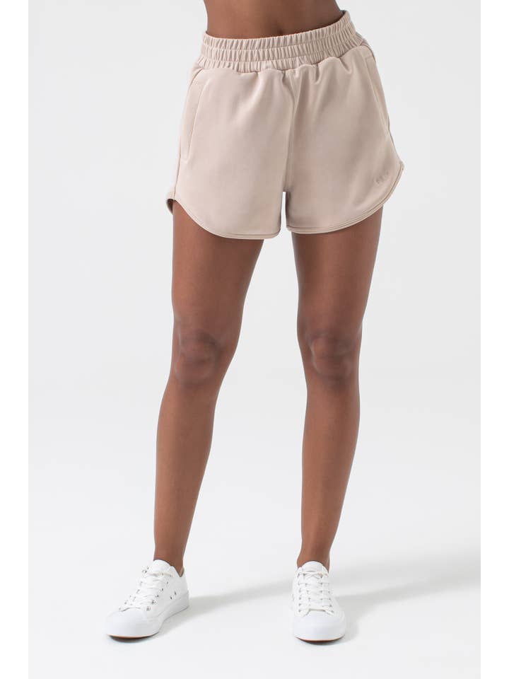 Nux Active - Wholesale Athletic Shorts - Women's - Sleek Shorts – High-Low Hem with Side Pockets