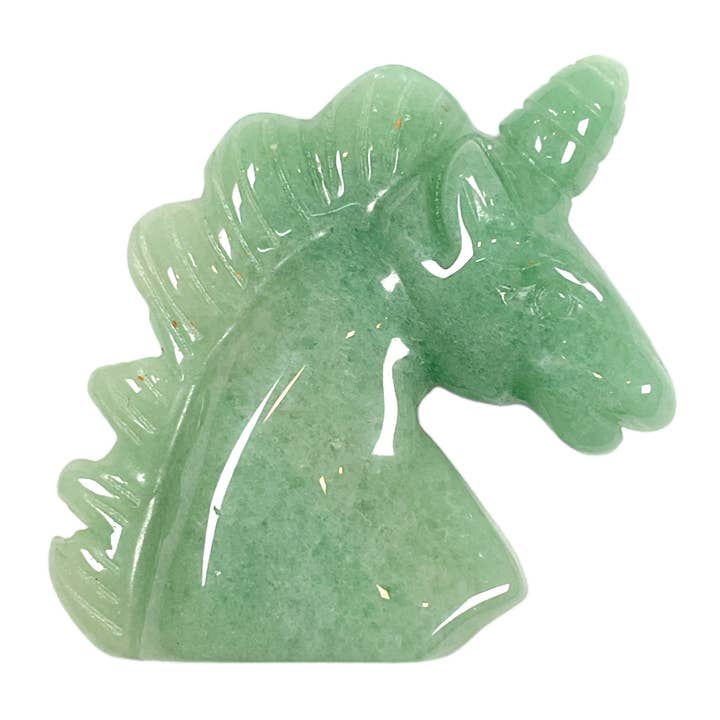 Green Aventurine unicorn figure for wholesale by Foliesbijoux