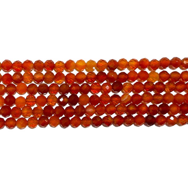 Facettierter Perlenfaden aus Karneol für den Großhandel von Foliesbijoux