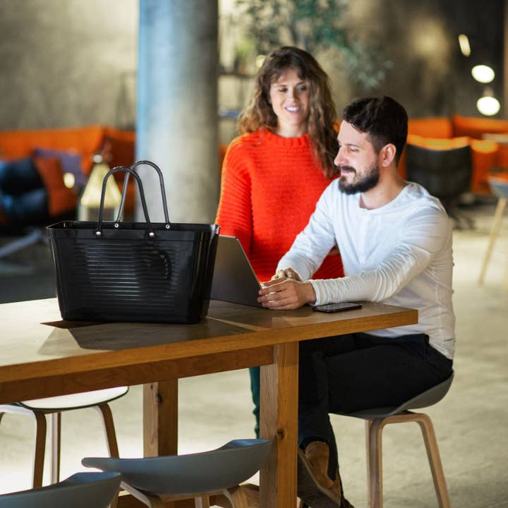 Cose Nuove - Wholesale Grocery/Shopping Bag - Hinza Bag, Traditional Plastic - Black2