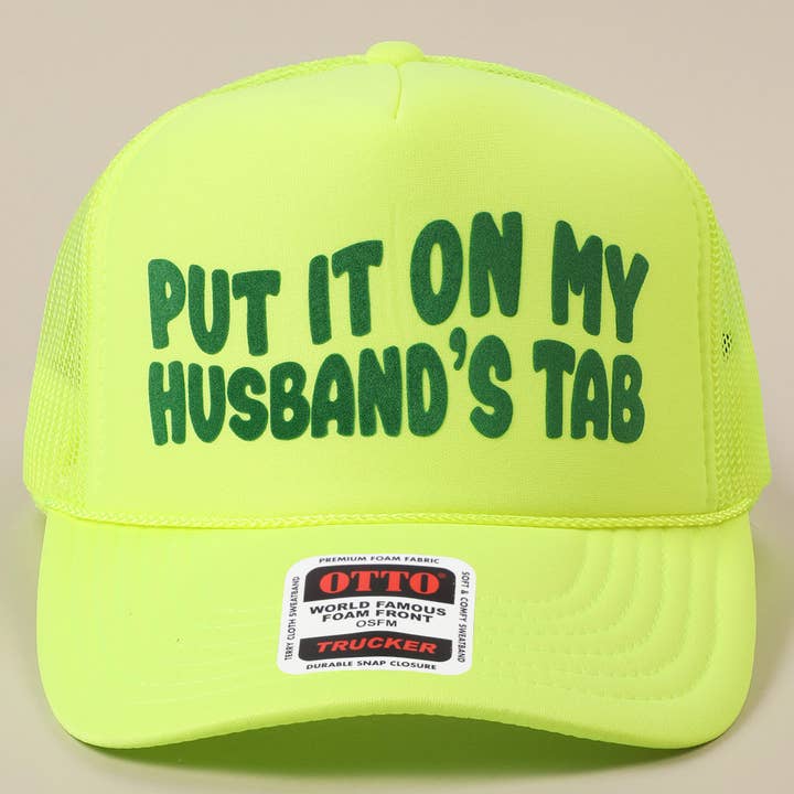 Fashion City - Wholesale Trucker Hat - Women's - Put It On My Husband's Tab Mesh Back Foam Trucker Hat33