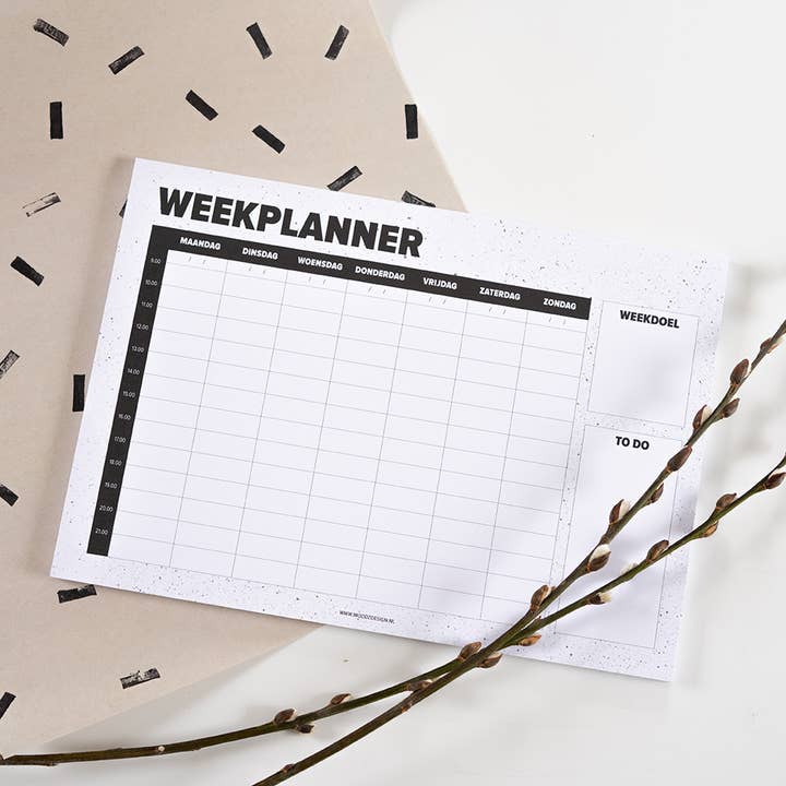 Weekly planner A4 for wholesale by MOODZ design
