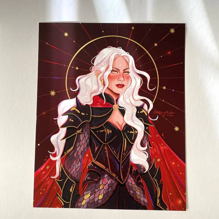 Brittany Keller Art - Wholesale Art Print - Manon Gold Foil Print 3