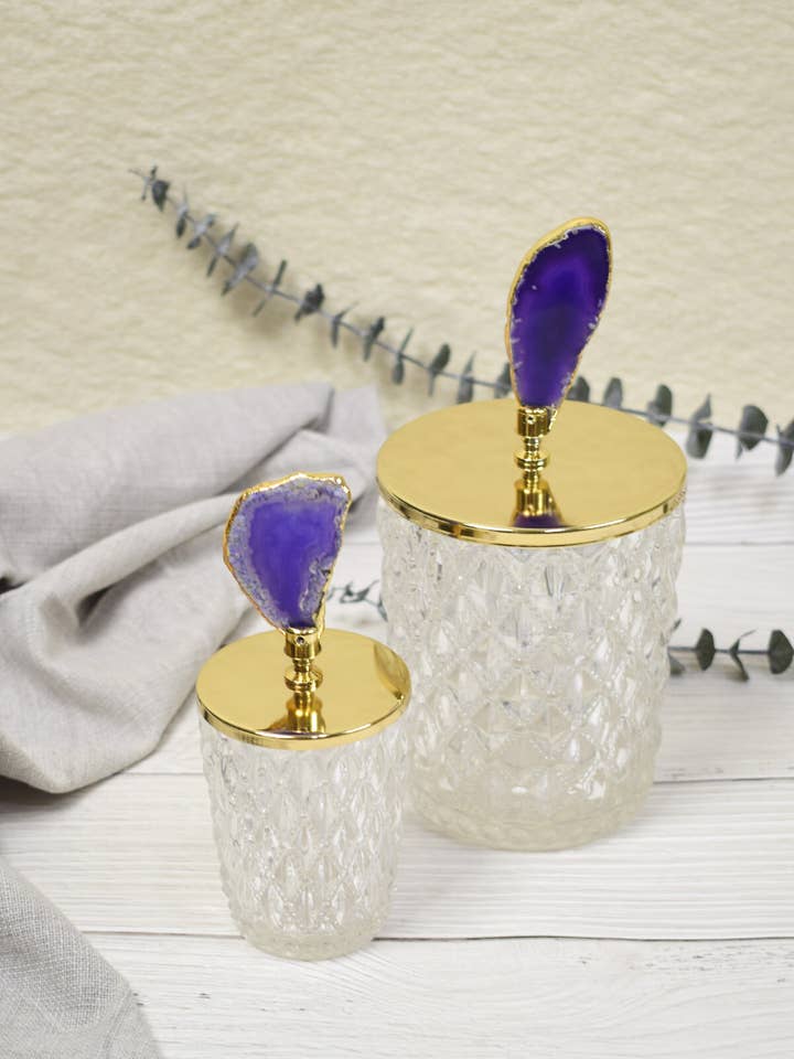 Glass Box MOMI Purple |Jewels | Handcrafted | Gift for wholesale by PIETRA DI CASA