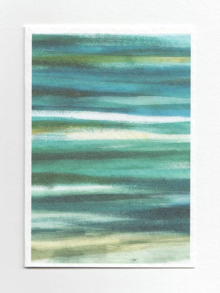 Carte de vœux aquarelle verte pour la vente par Jenny Robson Design