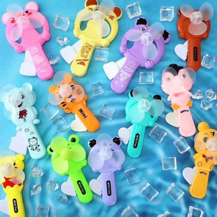 Cross and Crowns - Venta al por mayor Ventilador eléctrico de mano - Abanicos de mano para niños con personajes de animales1