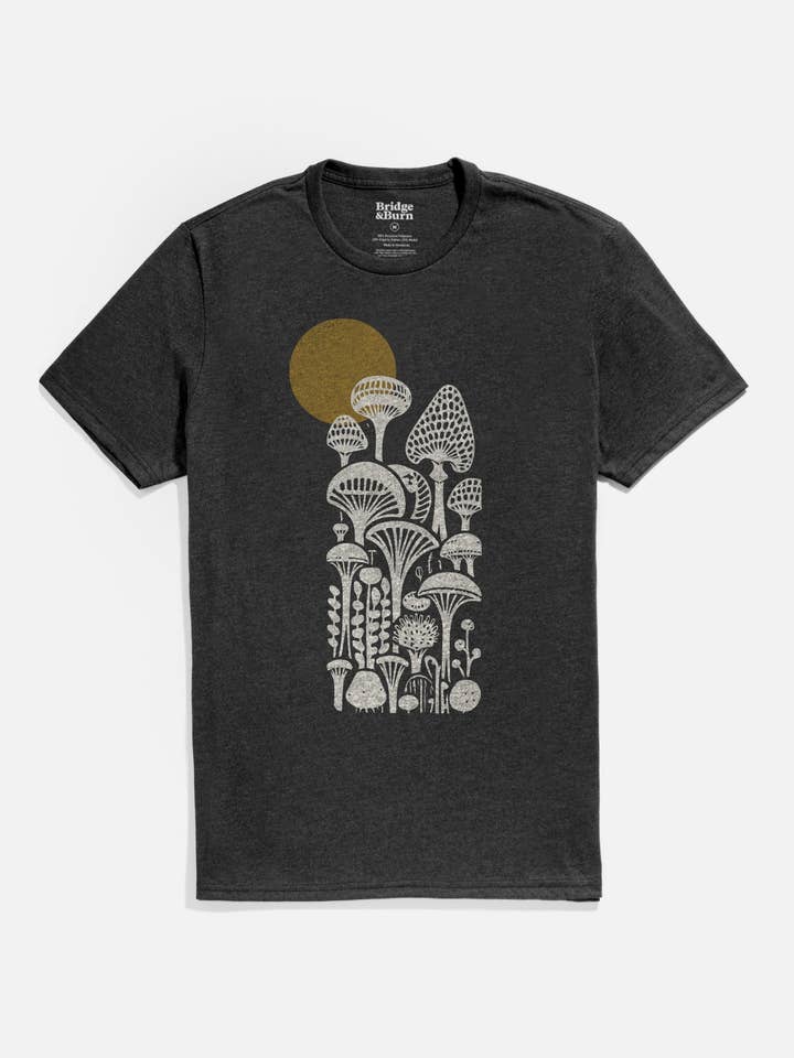 Men's Mycology Tee / Black for wholesale on Faire