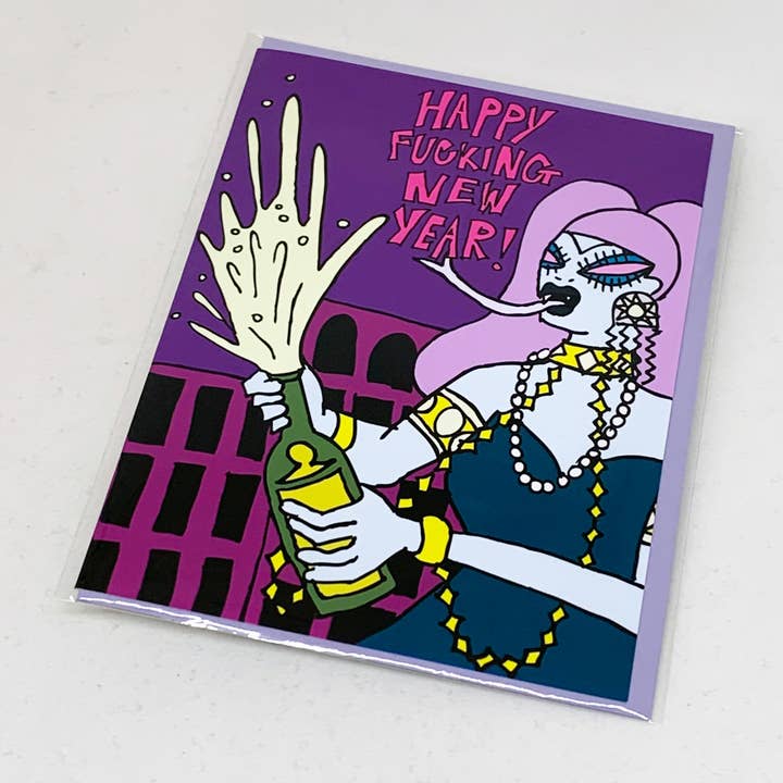 Happy Fucking New Year Card for wholesale by Spooksvilla