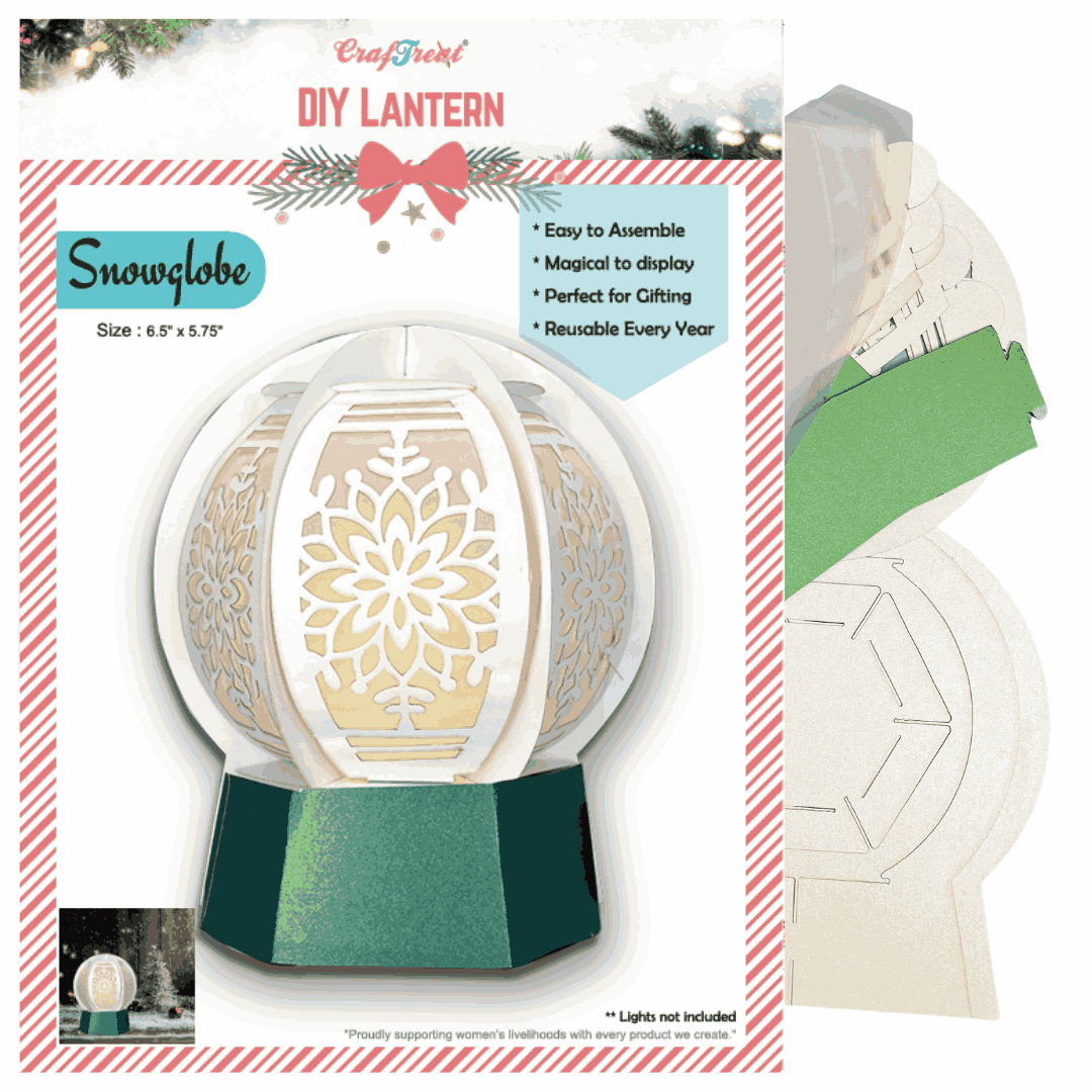 CrafTreat - Wholesale DIY craft kit - Craftreat DIY Paper Lanterns - Snowglobe1